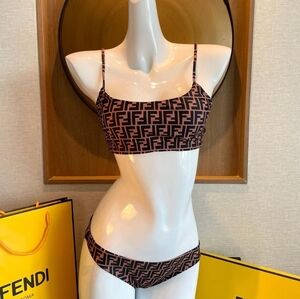 Fendi FF Logo Bandeau Bikini